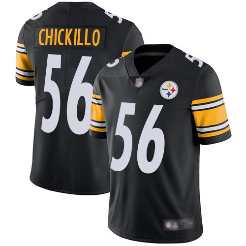 Men Pittsburgh Steelers Football 56 Limited Black Anthony Chickillo Home Vapor Nike NFL Jersey